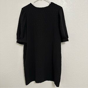 Womens Black Dress with Puff Sleeve